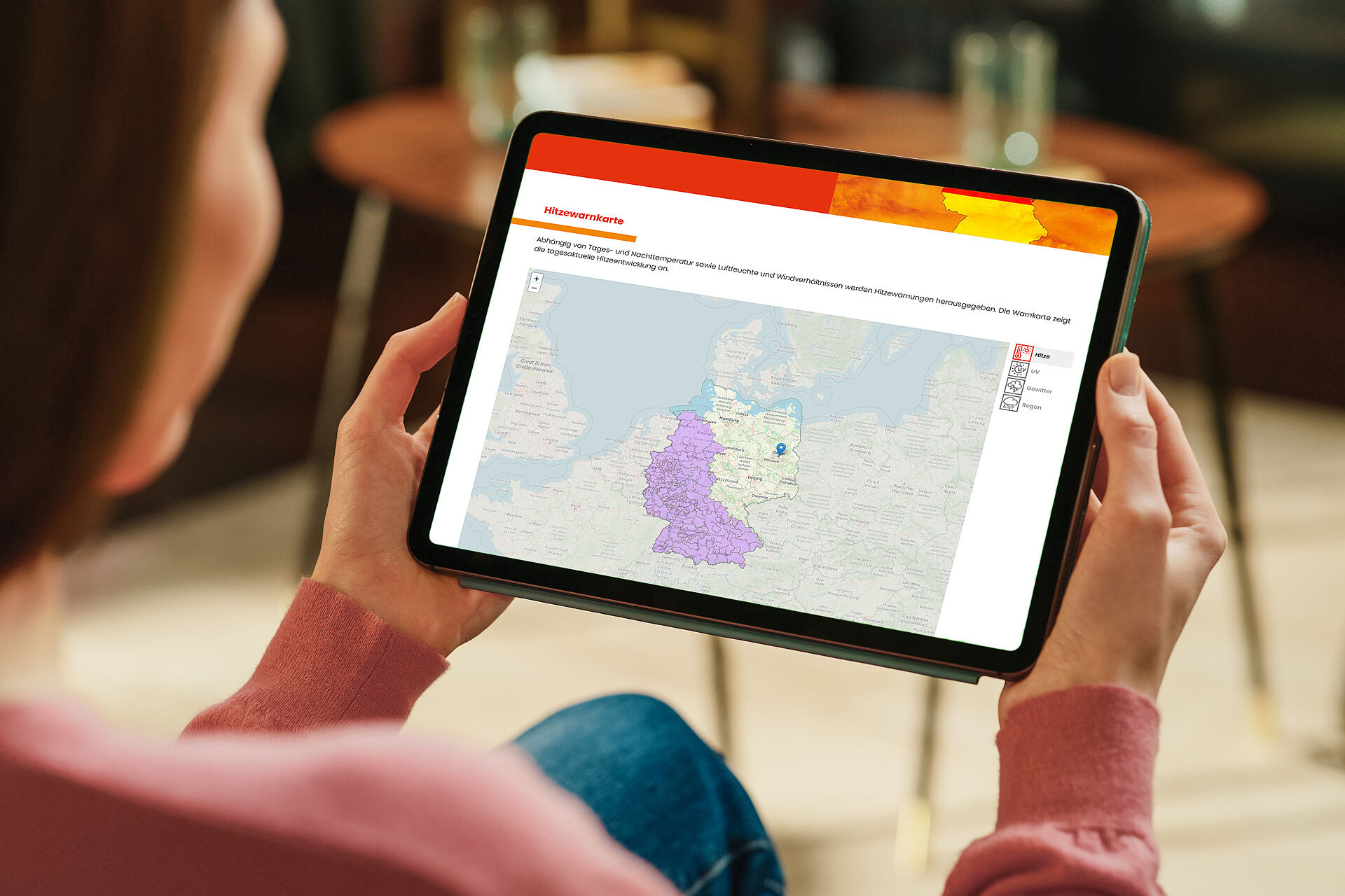 Tagesaktuelle Hitzewarnungen