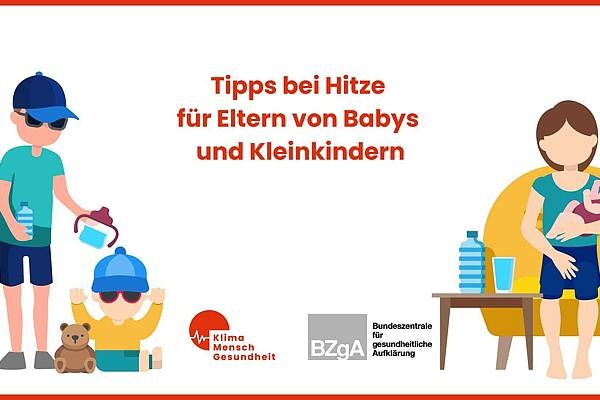 Tipps bei Hitze für Eltern von Babys und Kleinkindern